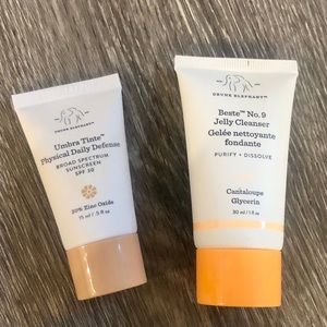 NEW Drunk Elephant sunscreen+cleanser bundle